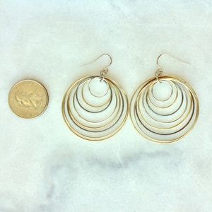 ⚫️Mixed Metal Circular Hoop Earrings⚪️